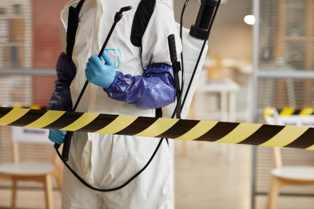Professional Biohazard Cleanup technician working in Red Rock, TX